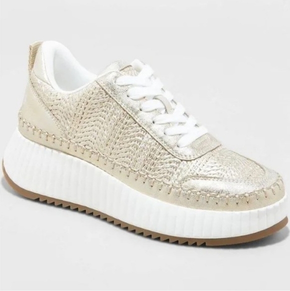 Universal Thread Shoes - Universal Thread Gold Platform Sneakers Size 9